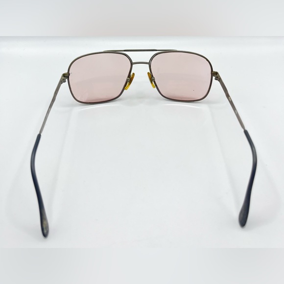 Vintage Viva Gino Black Gray Pilot Sunglasses Frames Only - Picture 6 of 8